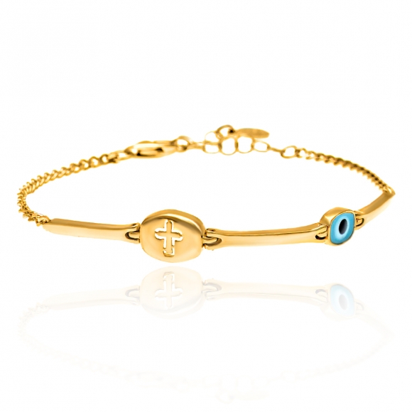 Bracelet silver 925 yellow gold plated - Simply Me