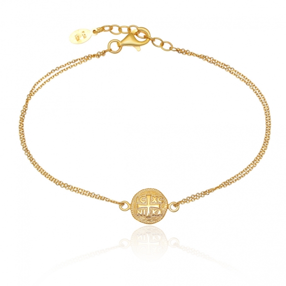 Bracelet silver 925 yellow gold plated - Funky Metal
