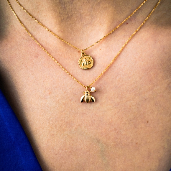 Necklace in silver 925 yellow gold plated - Simply Me