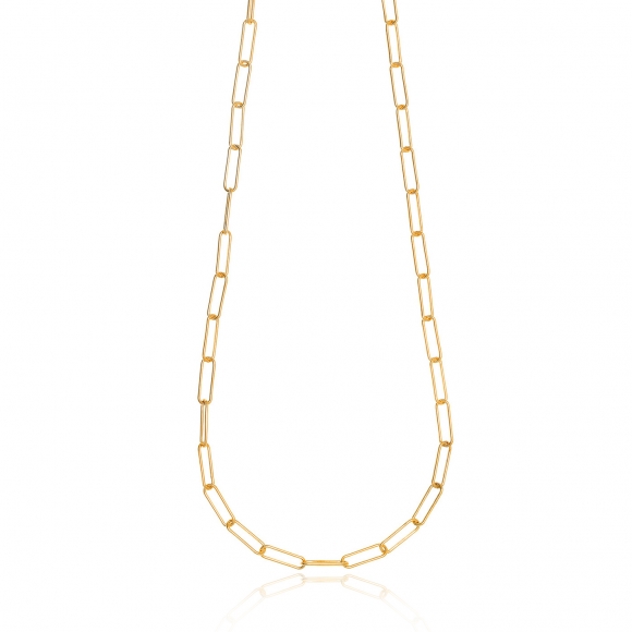 Necklace silver 925 yellow gold plated - Funky Metal