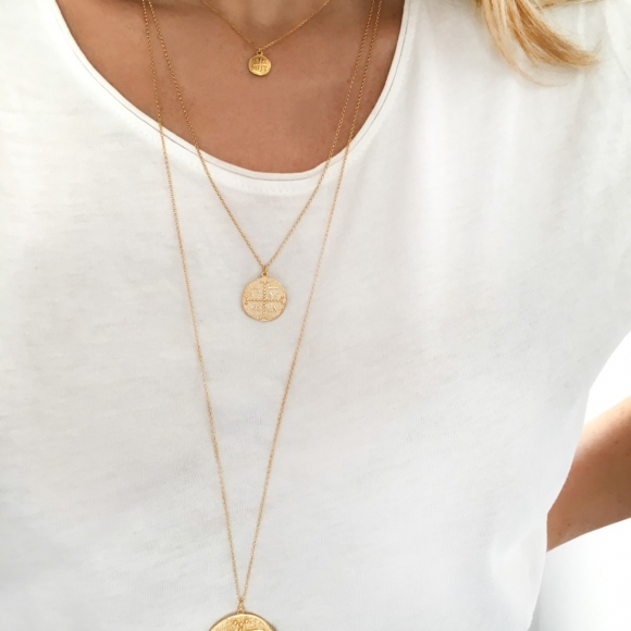Necklace silver 925 yellow gold plated - Funky Metal
