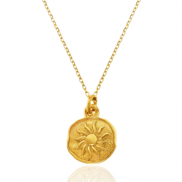 Necklace silver 925 yellow gold plated - Funky Metal